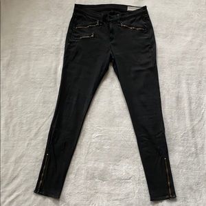 Rag & Bone coated black jeans